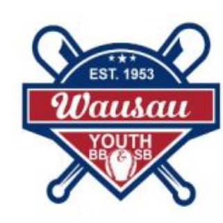 Logo for Wausau Youth Baseball & Fastpitch Softball